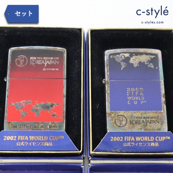 ZIPPO ジッポー 2002 FIFA WORLD CUP KOREA JAPAN ブルー レッド ライター
