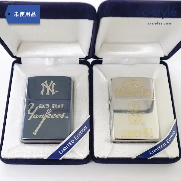 ZIPPO ジッポー ライター NYY 松井秀喜 ブルー SEA イチロー シルバー 煙草