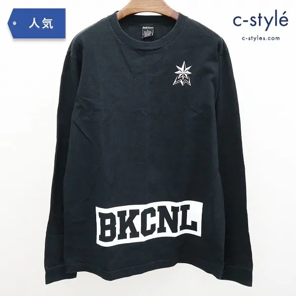 Back Channel バックチャンネル 長袖 Tシャツ L ブラック ロンT プリント