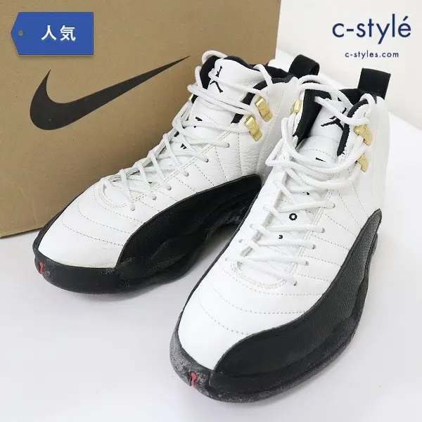 NIKE ナイキ AIR JORDAN エアジョーダン 12 WHITE/BLACK-TAXI スニーカー 加水分解 27.5cm 白 130690-101