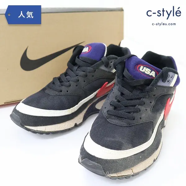 NIKE AIR CLASSIC BW オリジナル BLK/CRIMSON-MIDNT NAVY-MTLC GD 加水分解品 27.5cm マルチカラー