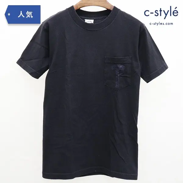 CHROME HEARTS クロムハーツ Tシャツ クロスプリント S ブラック USA製 コットン ポケット