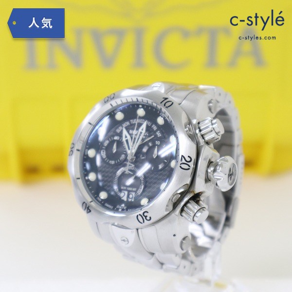 INVICTA インビクタ Reserve Collection 1540 Venom W/R 1000MT 腕時計 シルバー クロノグラフ