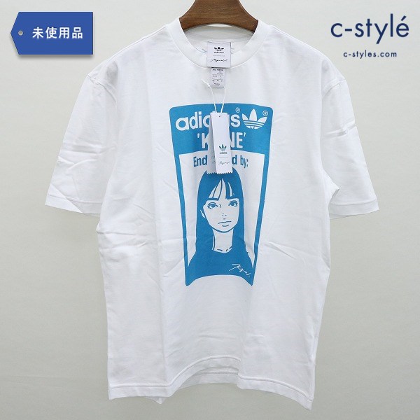 KYNE × ADIDAS スタンスミス グラフィックTシャツ S ホワイト キネ アディダス