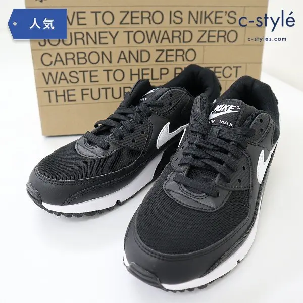 NIKE ナイキ DH8010-002 WMNS AIR MAX 90 BLACK/WHITE-BLACK スニーカー 26.5cm ブラック