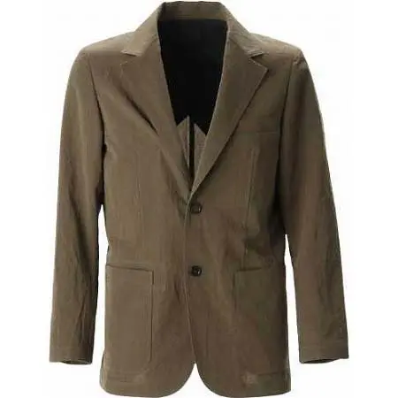 山内(ヤマウチ) Salt shrink processing Tailored jacket Brown Khaki