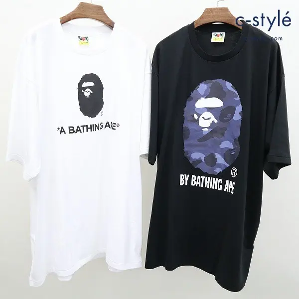 A BATHING APE アベイシングエイプ BAPE ベイプ Tシャツ 3XL ホワイト ブラック 半袖 クルーネック