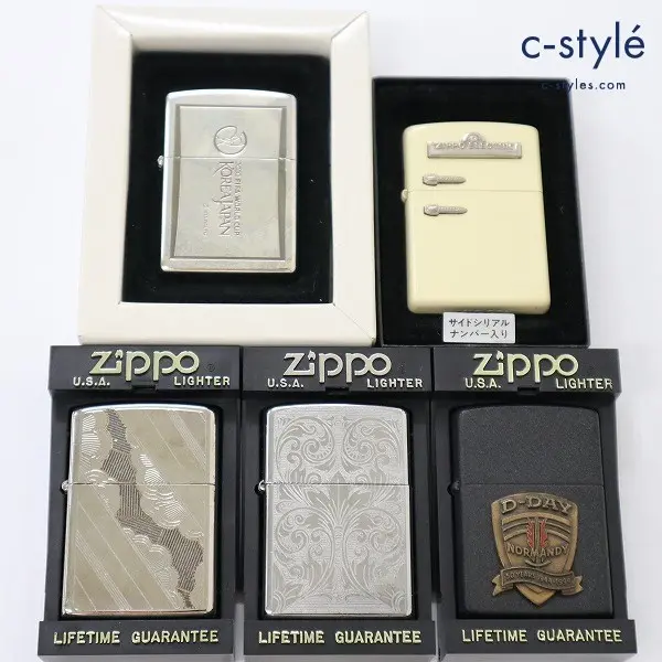 ZIPPO ジッポー オイルライター 喫煙具 FIFA WORLD CUP KOREAJAPAN / ELECTRIC / D-DAY 他 喫煙グッズ 計5点