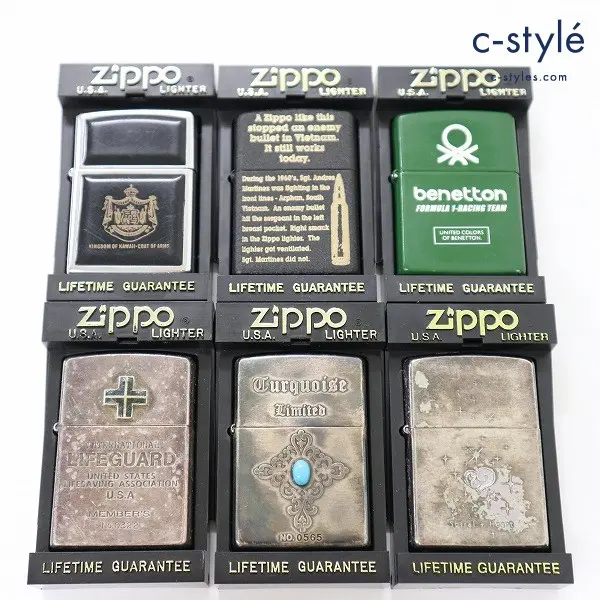 ZIPPO ジッポー オイルライター 喫煙具 喫煙グッズ BENETTON / Spiral Heart 他 計6点