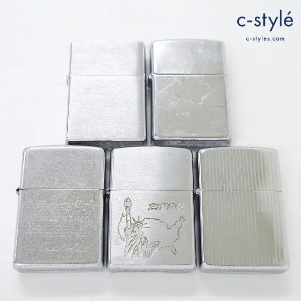 ZIPPO ジッポー オイルライター 喫煙具 煙草 無地 自由の女神 シルバー 喫煙グッズ 喫煙雑貨 計5点