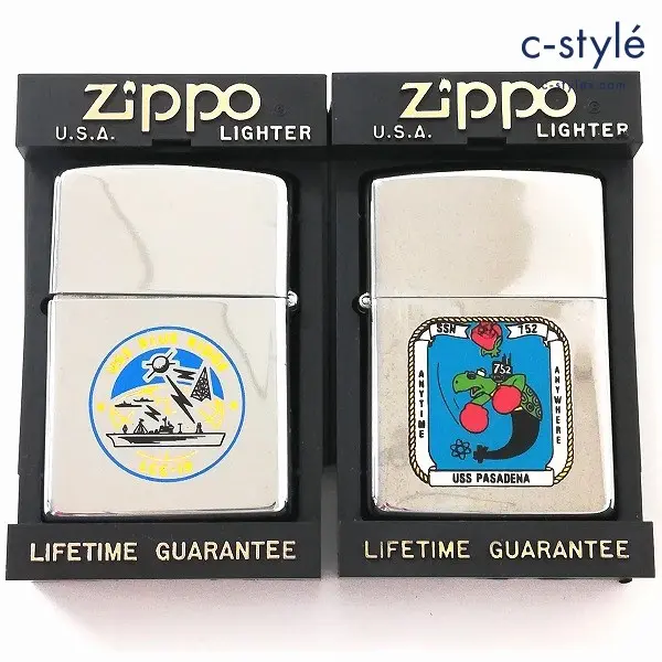 ZIPPO ジッポー USS PASADENA SSN752 / U.S.S. BLUE RIDGE LCC-19 オイルライター 計2点