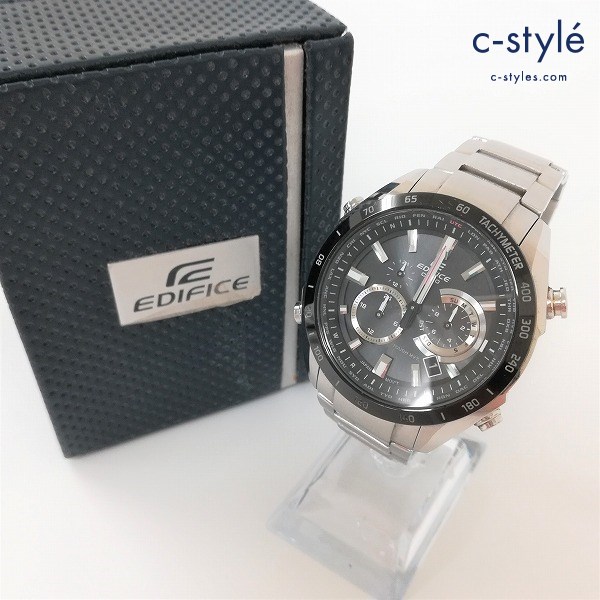 CASIO カシオ EDIFICE エディフィス Eaw-T620 腕時計 シルバー×ブラック クロノグラフ