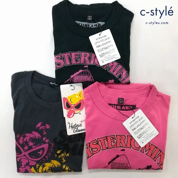HYSTERIC MINI Tシャツ 半袖 プリント L 綿100％ MADE IN JAPAN キッズ 男の子 女の子 計3点