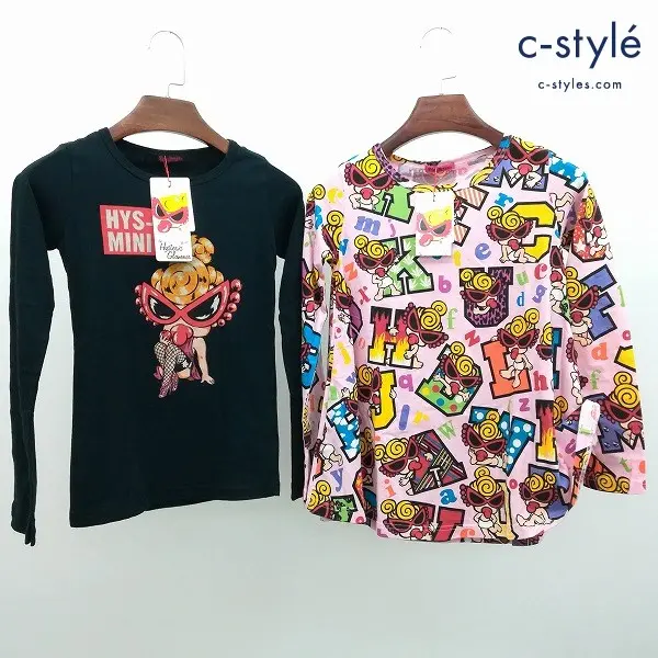 HYSTERIC MINI ヒステリックミニ Tシャツ 計2点 140 長袖 ブラック ピンク 綿100 キッズ プリント