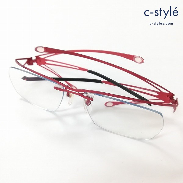 PARASITE パラサイト 眼鏡 メガネ MOLECULE Y C60 55□16 レッド フランス製 アイウェア