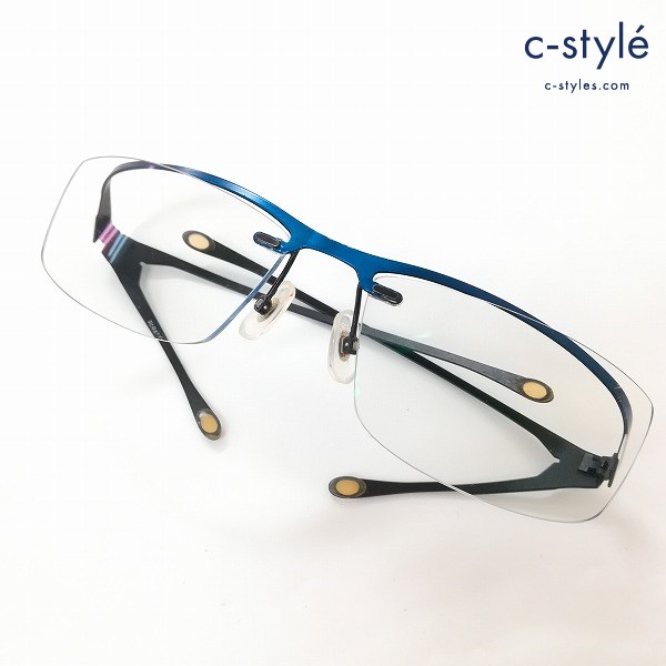 PARASITE パラサイト 眼鏡 メガネ ZETA 4 C92S ブルー×ホワイト フランス製 アイウェア