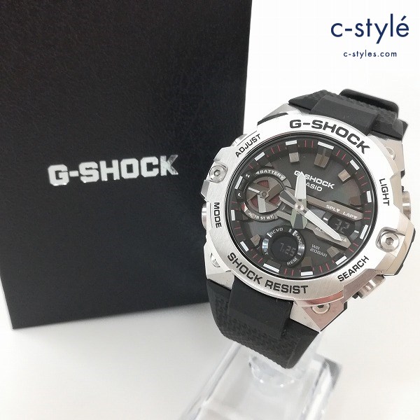 CASIO カシオ G-SHOCK TOUGH SOLAR 腕時計 GST-B400-1AJF ウォッチ ブラック×シルバー 時計