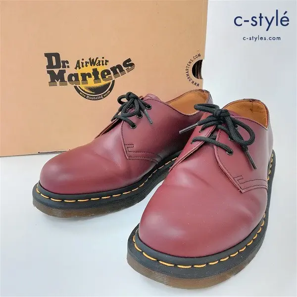 Dr.Martens ドクターマーチン 3ホール ギブソン 146159 UK8 チェリーレッド レザー 牛革 ブーツ