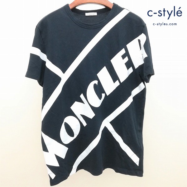MONCLER モンクレール 20SS レタリングロゴ 半袖 Tシャツ M ブラック系×ホワイト プリント 綿100