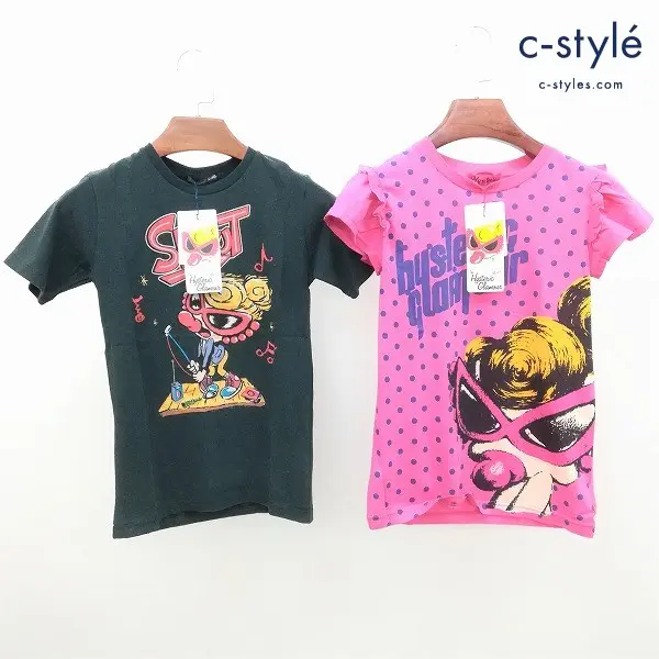 HYSTERIC MINI ヒステリックミニ 半袖 Tシャツ 計2点 140 ピンク ブラック キッズ 女の子