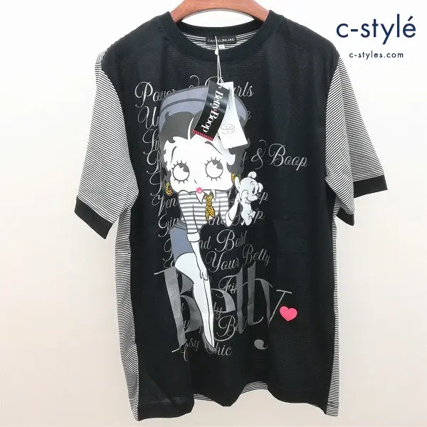 CASTELBAJAC カステルバジャック BETTY BOOP ビッグシルエット 半袖 Tシャツ 40 ブラック