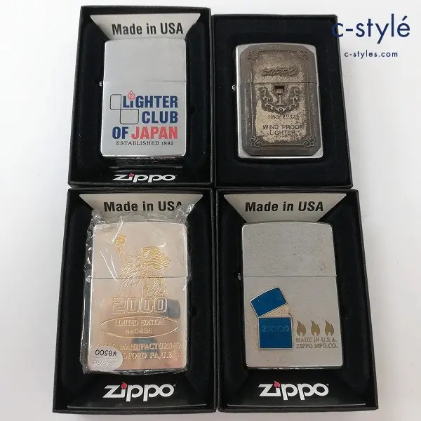 ZIPPO ジッポー オイルライター 自由の女神 / WIND PROOF LIGHTER / ライタークラブ 他 喫煙グッズ 計4点