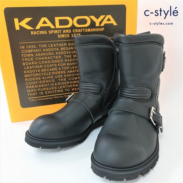 KADOYA カドヤ ブラックアンクル 26・1/2 ブラック 牛革 レザー シューズ ブーツ バイク用品