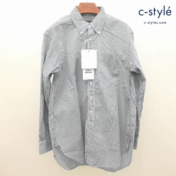 ENGINEERED GARMENTS エンジニアドガーメンツ 19th Century BD shirt XS ホワイト×ブルー シャツ ストライプ