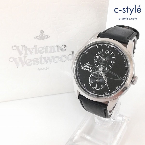 Vivienne Westwood MAN ヴィヴィアンウエストウッド 腕時計 ブラック VW-2059 クォーツ アナログ