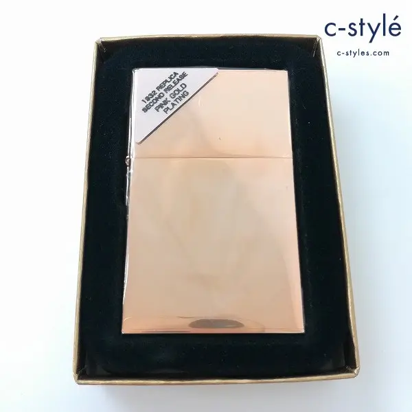 ZIPPO ジッポー 1932 レプリカ セカンドリリース ピンクゴールド プレート ライター 喫煙具