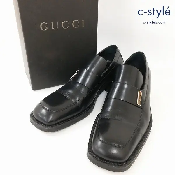 GUCCI グッチ ローファー 42E ブラック 110 1554 MADE IN ITALY レザーシューズ