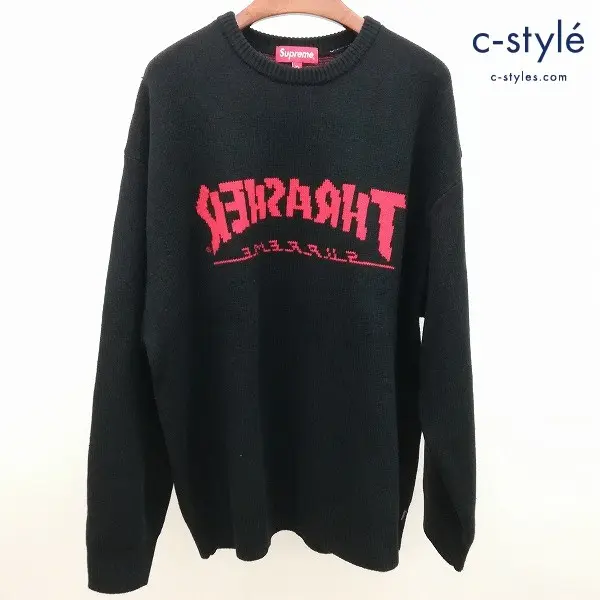 Supreme シュプリーム Thrasher Sweater スラッシャーセーター XL ブラック 長袖 ニット