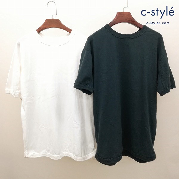 FULLCOUNT 5222 フラットシーム ヘビーウェイト Tシャツ 40 ホワイト グレー系 半袖 綿100 日本製