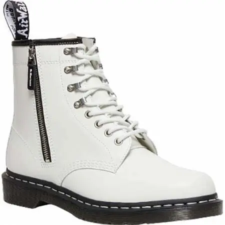 Dr.Martens(ドクターマーチン) 460 ZIPPED HDW 8 ホール ブーツ SMOOTHレザー WHITE