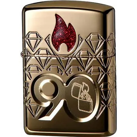 ZIPPO(ジッポー) ZIPPO90周年記念モデル ゴールド<アジア限定モデル data-eio=