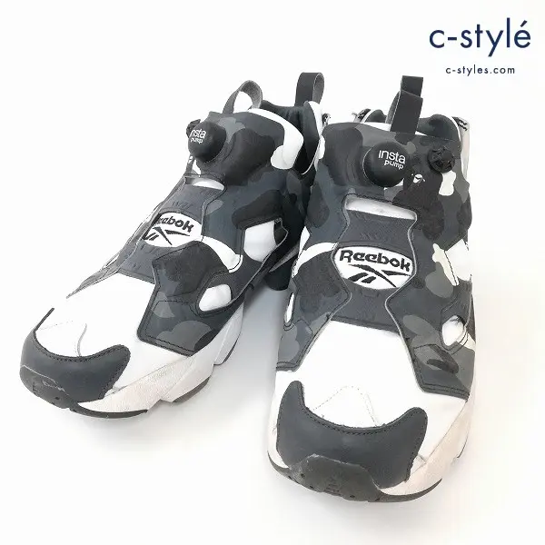 Reebok × A BATHING APE ×MITA SNEAKERS INSTA PUMP FURY MITA BAPE スニーカー 28cm ホワイト×グレー