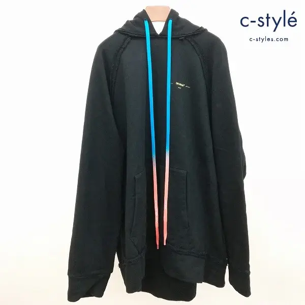 OFF-WHITE オフホワイト ACRYLIC ARROWS HOODIE パーカー XL 黒 OMBB057F19E30010 フーディー