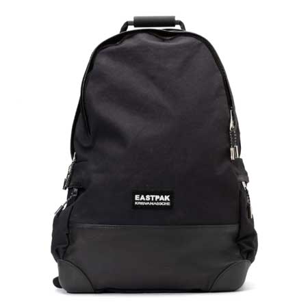KRIS VAN ASSCHE(クリスヴァンアッシュ)×EASTPAK(イーストパック) Black Canvas-Leather Backpack Bag 30L