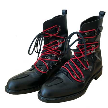 RAF by RAF SIMONS(ラフバイラフシモンズ) Archival Clothing × Raf by Raf Simons × Raf Simons MULTI-LACE COMBAT BOOTS W/BANDS