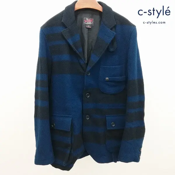 WOOLRICH WOOLEN MILLS ウールリッチウーレンミルズ ハンティングジャケット M ブルー×ブラック