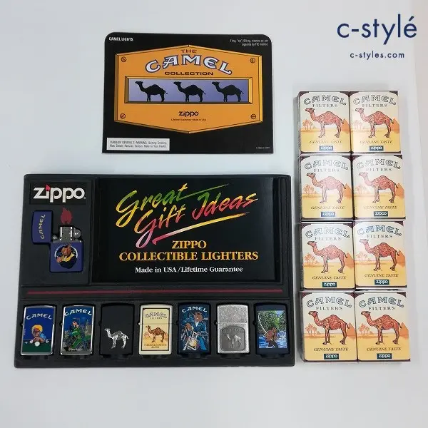 ZIPPO ジッポー CAMEL COLLECTIBLE LIGHTERS キャメルコレクション ライター 8個セット  缶ケース付きの買取金額(買取実績)