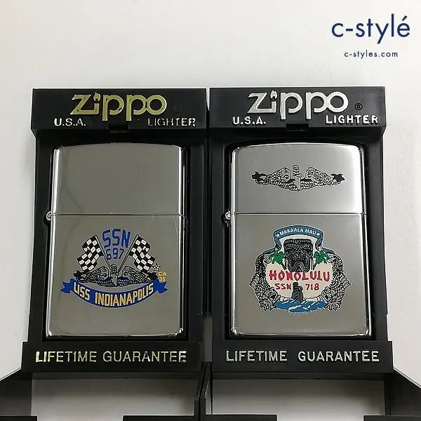 ZIPPO ジッポー USS INDIANAPOLIS SSN 697 HONOLULU SSN 718 ライター シルバー 喫煙具