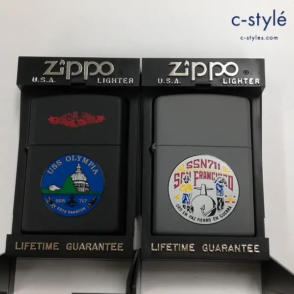 ZIPPO ジッポー USS OLYMPIA SSN717 SSN711 SAN FRANCISCO オイルライター ブラック グレー 喫煙具