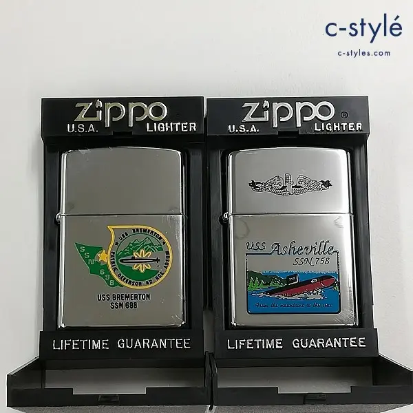 ZIPPO ジッポー USS BREMERTON SSN698 ASHEVILLE SSN758 オイルライター シルバー 喫煙具