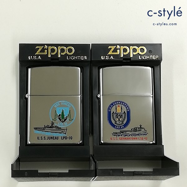 ZIPPO ジッポー U.S.S. JUNEAU LPD-10 GERMANTOWN LSD 42 ライター シルバー 喫煙具