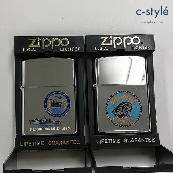 ZIPPO ジッポー U.S.S NIAGARA FALLS AFS 3 HAWKBILL SSN-666 ライター シルバー