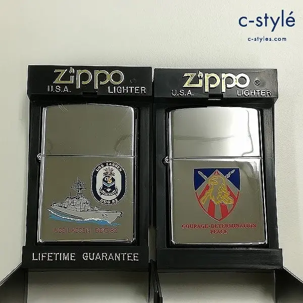 ZIPPO ジッポー USS LASSEN DOG 82 COURAGE・DETERMINATION PEACE オイルライター シルバー