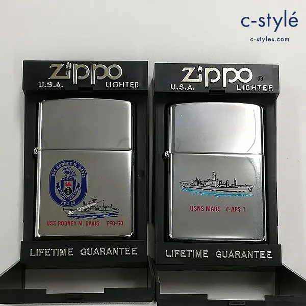 ZIPPO ジッポー USS RODNEY M. DAVIS FFG-60 USNS MARS T-AFS 1 オイルライター シルバー