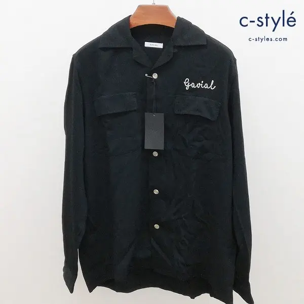 GAVIAL ガヴィル L/S bowling shirts ボウリングシャツ S ブラック GVL-21AWT-0487 長袖 オープンカラーシャツ