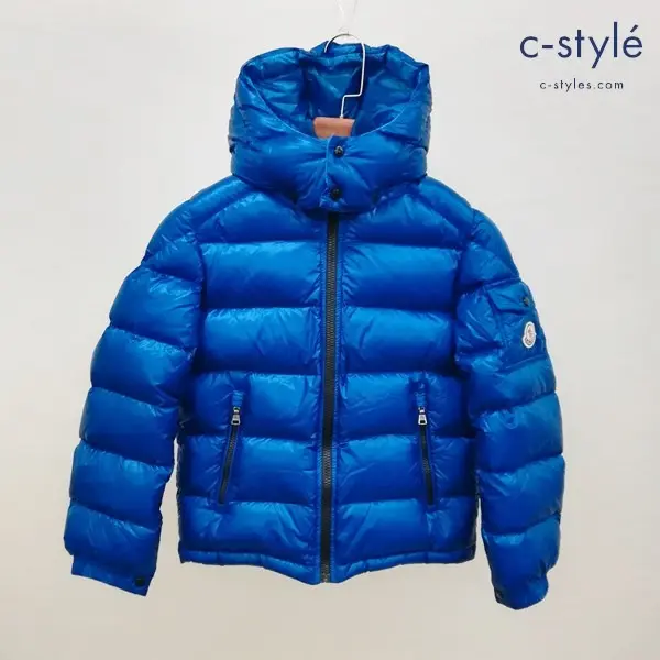 MONCLER モンクレール ZIN ダウンジャケット 140cm ブルー フード ジップアップ キッズ 男の子 女の子